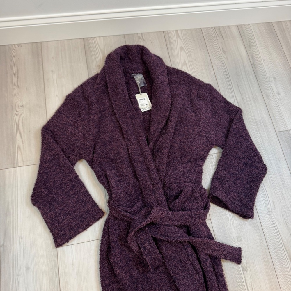 Barefoot Dreams CozyChic Adult Robe Amethyst Plum Flint Purple B509 Size 3 NWT - Picture 2 of 13